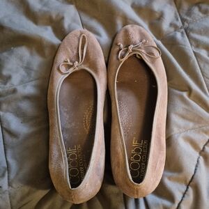 Cobble Cuddle Collection Suede Ballerina Flats Size 10